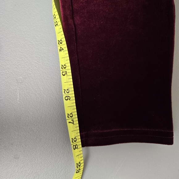 Spanx Burgandy Velvet Leggings Large - Picture 6 of 9